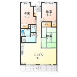 ヴィーブル岩倉の物件間取画像